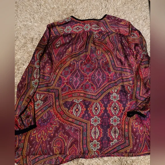 Lauren Ralph Lauren Multicolor Paisley Blouse - Picture 2 of 7
